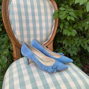 Sole Society Blue Suede Heels